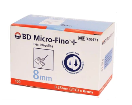 BD Microfine Pen Needles 31 g x 8mm (20 in a pack) (orange)